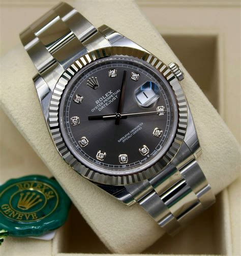 rolex datejust 41 grey dial|Rolex Datejust 41 bezel.